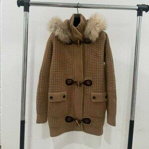 NWT Authentic Gucci Camel Hair Knit Duffle Coat